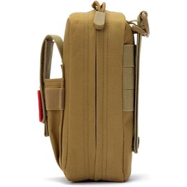 GINZER First Aid Bag EMT Pouch Molle IFAK, Small Empty Tactical Trauma Kit, Medical EDC Emergency Survival Pouch for Outdoor Travel Camping Hiking Trekking, Climbing Hunting