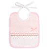 Filet - Soft Fabric Bib with Pink Diamond Pattern and