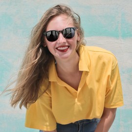 Joopin Classic Half Frame Sunglasses Men's Polarised and Retro Sunglasses Women's Vintage Glasses Unisex UV400, 17 full matt black (glasses: black)