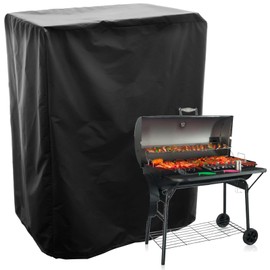 Barbecue Cover Waterproof 110x83x60cm Heavy Duty 210D Oxford Cloth Grill Cover with Drawstring Dust Proof Wind Proof BBQ Cover Portable Grill Protective Cover for Grill Outdoor Barbecue