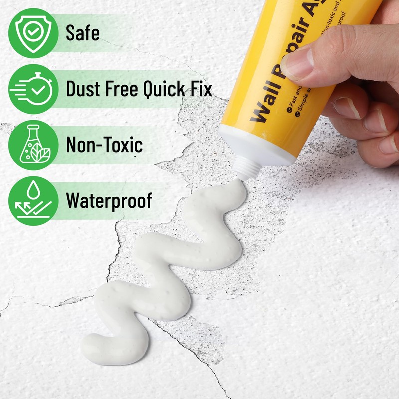 Bates- Drywall Repair Kit, Wall Spackle Repair Paste(120g), Drywall Patch