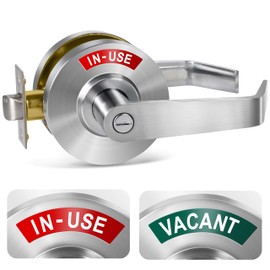 Privacy Indicator Handle Door Lock - Occupied Door Lever Vacant or in-use Privacy Door Handle, ANSI Commercial Grade2, Perfect for Public Restrooms Including Restaurants, Hospitals