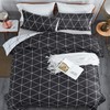 Atarashi Black King Size Comforter Set - 3 Pieces Black