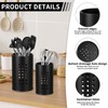 Ixydor 2 Pieces Kitchen Utensil Holder for Countertop, Black Stainless