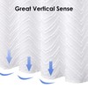 OVZME White Tall Bathroom Shower Curtain 78 Inch Length, Modern