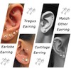 Sanfenly 18-24 Pairs Tiny Stud Earrings Small Stainless Steel Cartlidge