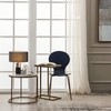 Versanora - Marmo C Shape Table - Faux Marble /Brass