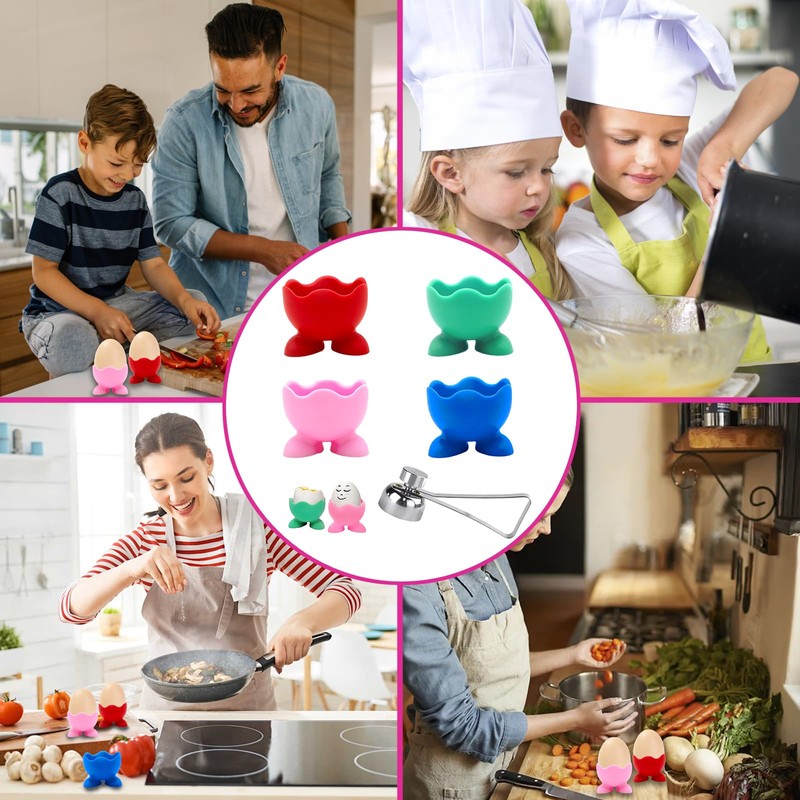 5-Piece Set Egg Cups, Egg Cups 4 – Funny &