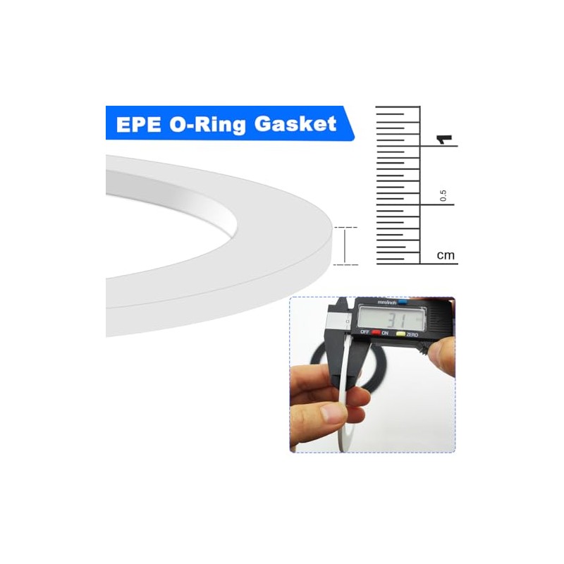 EPE & Rubber Sink Strainer Seal Kit for 3-1/2 Inch