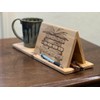 Book Valet Large Book Holder Solid Cedar with Cup Holder