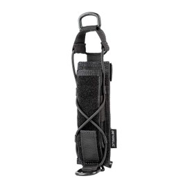 OneTigris Tactical Flashlight Holster Open-top Holder Pouch for Torch Linear Hand Tool with MOLLE Strap for Vertical & Horizontal Carrying (Black)
