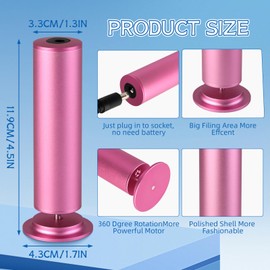  Electric Foot Callus Remover, Callus Remover for Feet, Dermave Electric Foot Callus Remover, 60pcs Snding Discs Dead Cracked Skin Calluses for Men/Women (Pink)