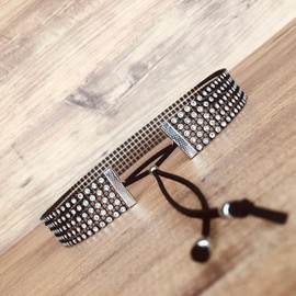 Rhinestone Silver and Black color Hat Band, Sparkly Women Hat Accessories, Fedora Hat Jewelry, Adjustable Cowboy Hat Belt, Western Style Hatband