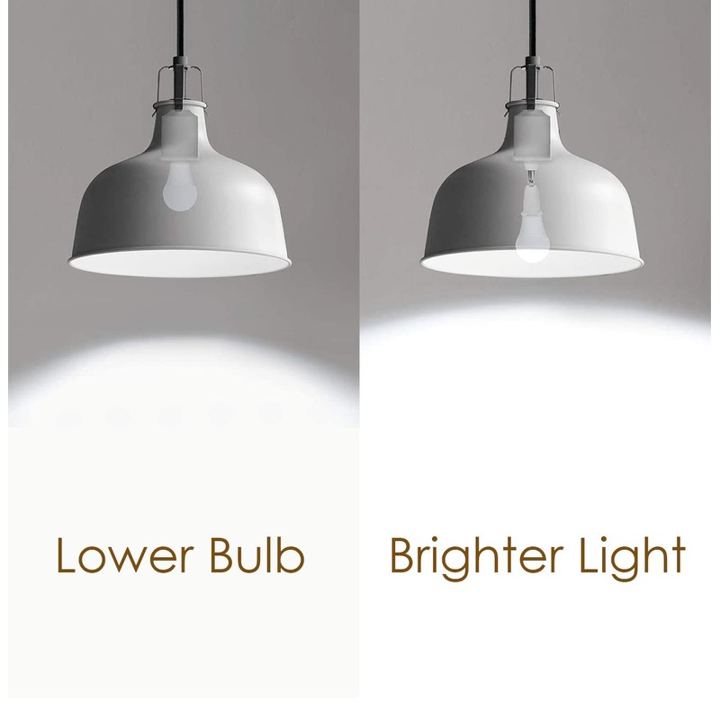 JACKYLED Light Socket Extender 3.9”/10CM Light Bulb Extension Socket, E26