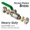 1PCS 3/4’’ Air Piping Fittings, Brass Ball Valve, 3/4’’× 3/4’’