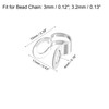 sourcing map Ball Chain Connector, 3mm 3.2mm Double Ring Style