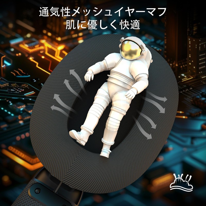 ATTACK SHARK L80 Gaming Headset, Lightweight Design 180g, Wireless 2.4G/Bluetooth/Wired