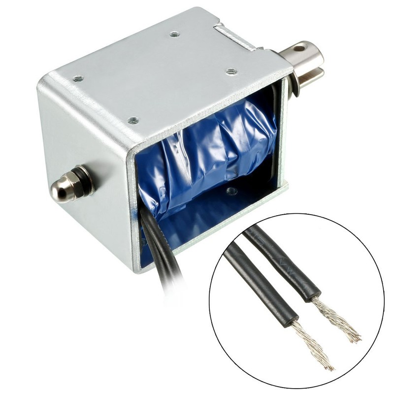 sourcing map DC 12V 60N 10mm Stroke Pull Push Type