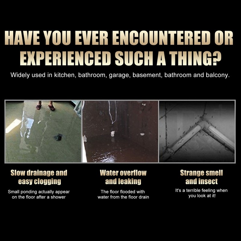 Copper Floor Drain Squared Retro Large Flow Odor Proof Shower