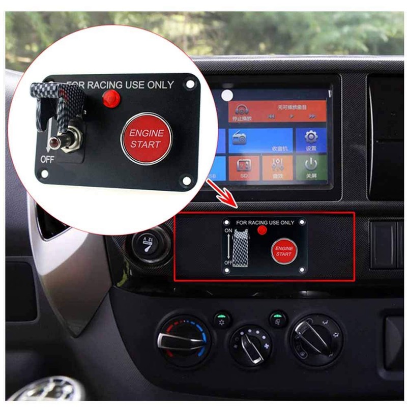 Jtron DC12V 20A Universal Racing Switch Panel Toggle Switch Carbon