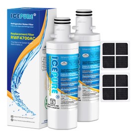 ICEPURE ADQ747935 Replacement for LG LT1000P MDJ64844601, Kenmore Elite 9980, LT1000P/PC/PCS, LT1000, ADQ74793501 ADQ74793502 ADQ74793504 Refrigerator Water and LT120F ADQ73334008 Air Filter, 2Combo