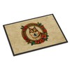 Caroline's Treasures DAC2297JMAT Akita Christmas Flowers Doormat Front Door Mat