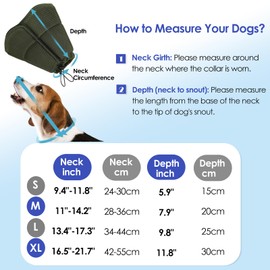 AOFITEE Dog Cone- Adjustable Extra Large Cone for Dogs After Surgery, Breathable Soft Cone Dog Collar to Prevent Licking Wounds, Pet Elizabethan Collar for Large Dogs, ArmyGreen XL
