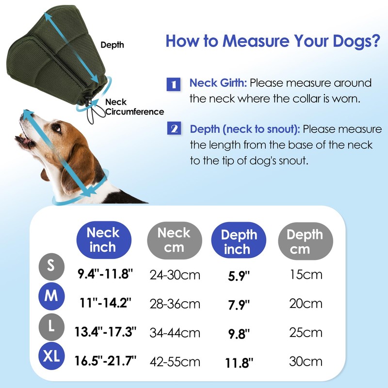 AOFITEE Dog Cone- Adjustable Extra Large Cone for Dogs After