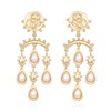 UPOWKA Vintage Pearl Drop Earrings, Gold Plated Chandelier Design with