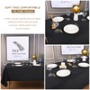 Showgeous 2 Pack Black Polyester Tablecloth for 8ft Rectangle Tables