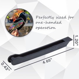 7/32" Stained Glass Copper Foiling Tool, Stained Glass Hand Foiler, Copper Foil Wrapping Tool for 7/32" Copper Foil Tape (Black)