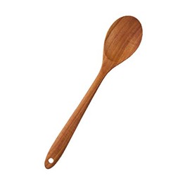Teak&Treat Wooden Spoon for Cooking, Mixing, Serving - Good Grip Multi-Purpose Kitchen Utensil 13.8" - Teak Utensils (Teak Cooking Spoon)