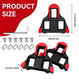 SPD Cleats, SPD SL Pedals, SPD Cheats Red, for Shimano Pedals for Bicycle Cleats Set, Folding Pedals Pedal Plates Bicycle Accessories Set Bike, Look Keo Cleats, Click Pedals, Look Pedals Sports Pedals