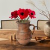 Lezevn 12pcs Artificial Red Flower Remembrance Sunday Flowers for Home