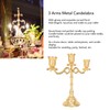 3 Arms Alloy Candelabra Vintage Style Elegant Candlestick Holder for