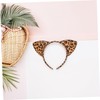 DECHOUS 9pcs Leopard Print Cat Ear Headbands Plush Animal Ears