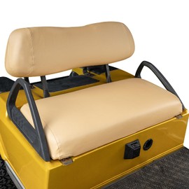 NOKINS Golf Cart Seat Covers Leather Front Seat Cover Fit Club Car DS,Smooth and Simple Style,No Stapler,Golf Cart Vinyl Waterproof Replacement Seat Cover,Tan