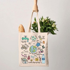 G2TUP Earth Day Gift Mother Earth Tote Bag Climate Change Handbag Planet Lover Gift Environmental Awareness Merch (Mother Earth TB)