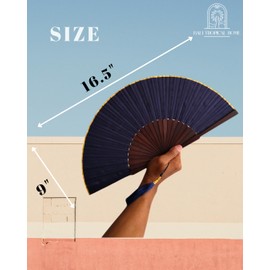 Bali Tropical Home Deep Blue Sea Folding Hand Fan