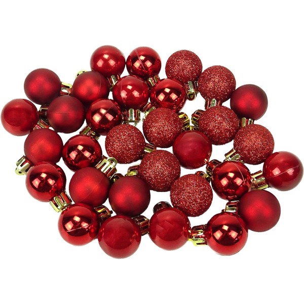 Christmas Baubles Red Christmas Tree Decorations set of 20 (2.5