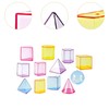Dickly 12Pcs Geometric Shapes Pattern Blocks Learning Toys 3D Geometric