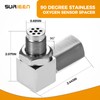 SURIEEN O2 Oxygen Sensor Spacer, 90 Degree Stainless Oxygen Sensor