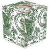 Marye-Kelley TB455 - Hunter Green Toile Tissue Box Cover