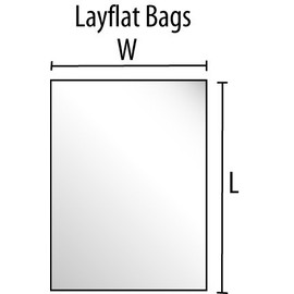 12 X 14" 1.5 Mil Flat Poly Bags (1,000 Bags) - Laddawn 195