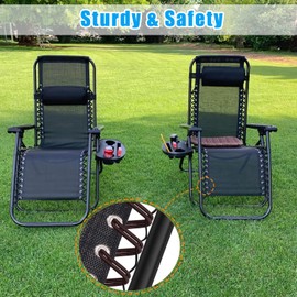 Ostlttyn Zero Gravity Chair Replacement Cord, 4 Pcs Durable Bungee Elastic Laces Replacement Cords for Zero Gravity Chair Lounge Chair Patio Recliner Lawn Chair Repair Kit, Brown