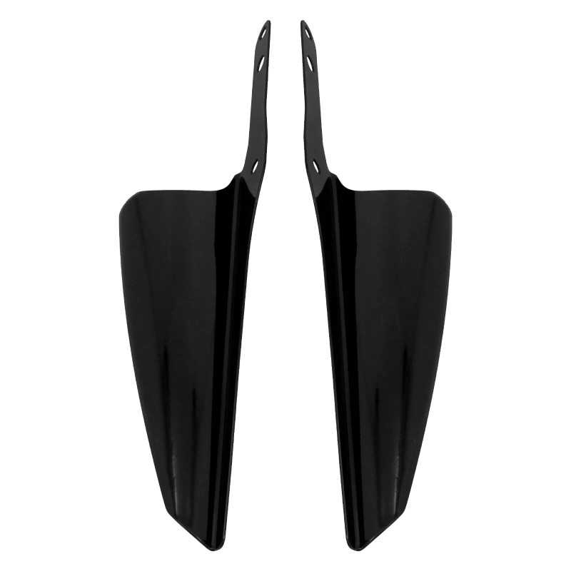HDBUBALUS Black Front Fork Mount Wind Deflectors For Harley Road