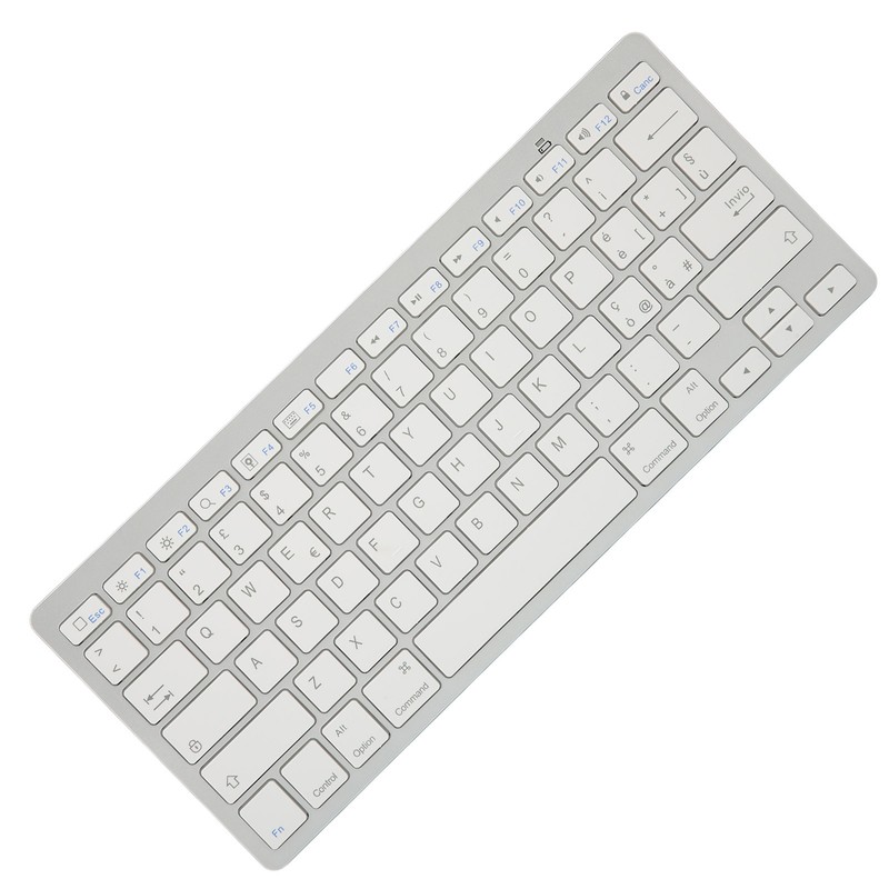 Wireless Keyboard Mini 78 Keys Ultra Thin Portable White Computer