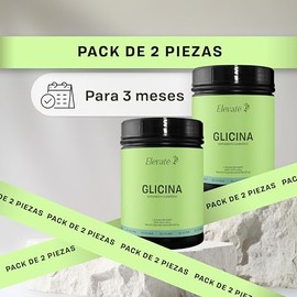Glicina Pack 2 x 400 g (cu)  Suplemento de Aminocidos Esenciales para Energa, Sueo y Equilibrio Metablico                                             