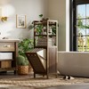 HITNET Bamboo Tilt Out Laundry Hamper, Bathroom Storage Cabinet with