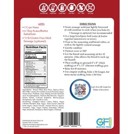 Mom's Place Gluten-Free, Egg Free & Dairy Free Sensational Stuffing Mix - Quick & Easy to Make - Vegan, Nut Free & Soy Free